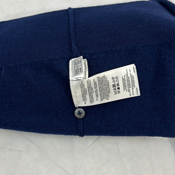 Brooks Brothers Royal Blue Extra Fine Italian Merino Wool V Neck Sweater… - Picture 5 of 7